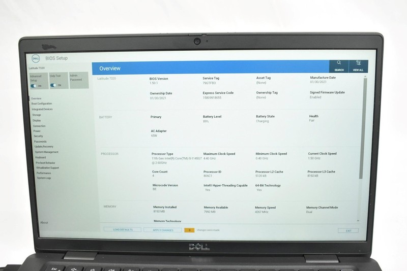 Dell Latitude 7320 Laptop i5-1145G7 2.6GHz 8GB 256GB SSD 14" No OS *See Details* gallery