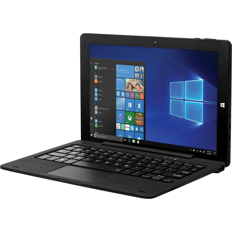 NIB EVOO 10.1" Tablet with Docking Keyboard 32GB Storage Dual Cameras Micro HDMI gallery