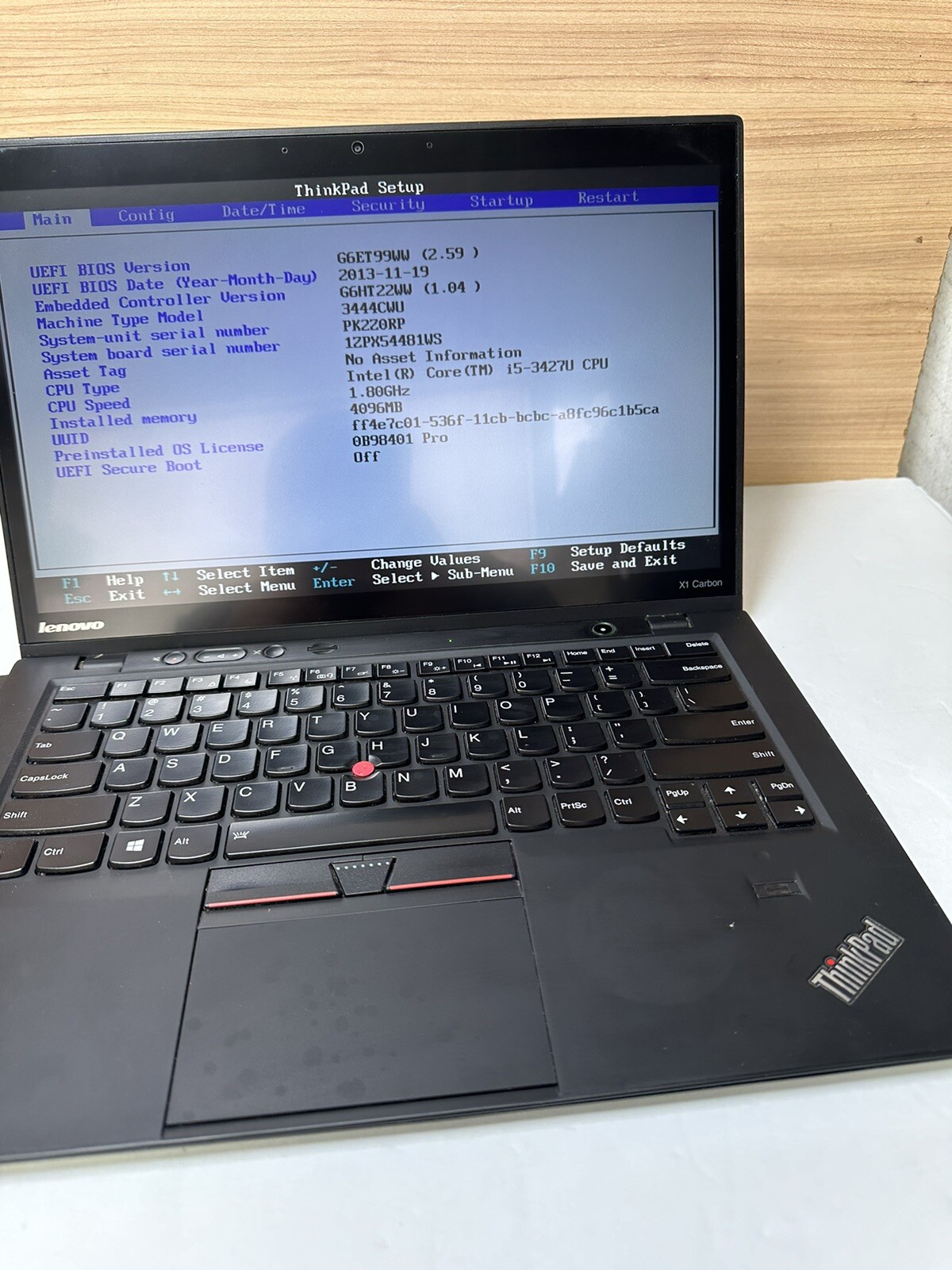 Lenovo ThinkPad X1 Carbon Intel Core i5-3427U 1.8GHz 4GB RAM No Hard Drive gallery