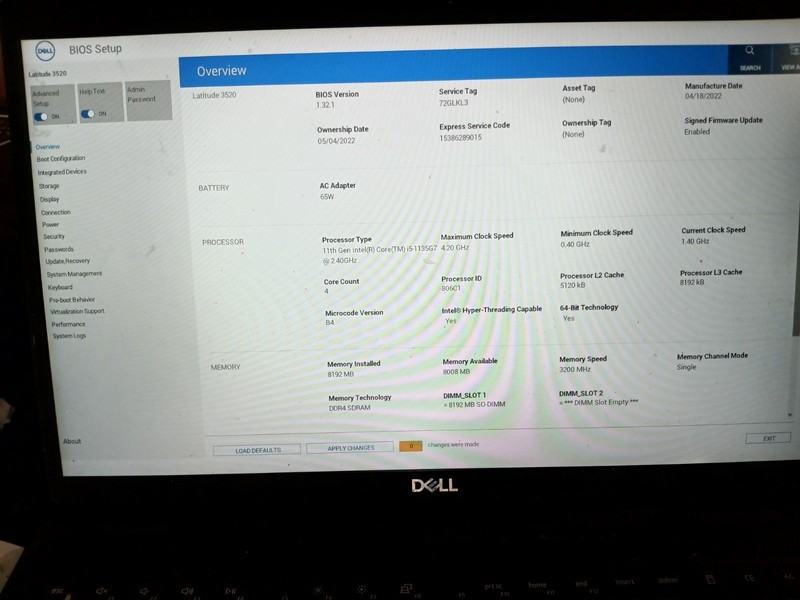 Dell Latitude 3520 15.6" Laptop i5-1135G7 8GB RAM 256GB SSD Win11 NO BATTERY #97 gallery