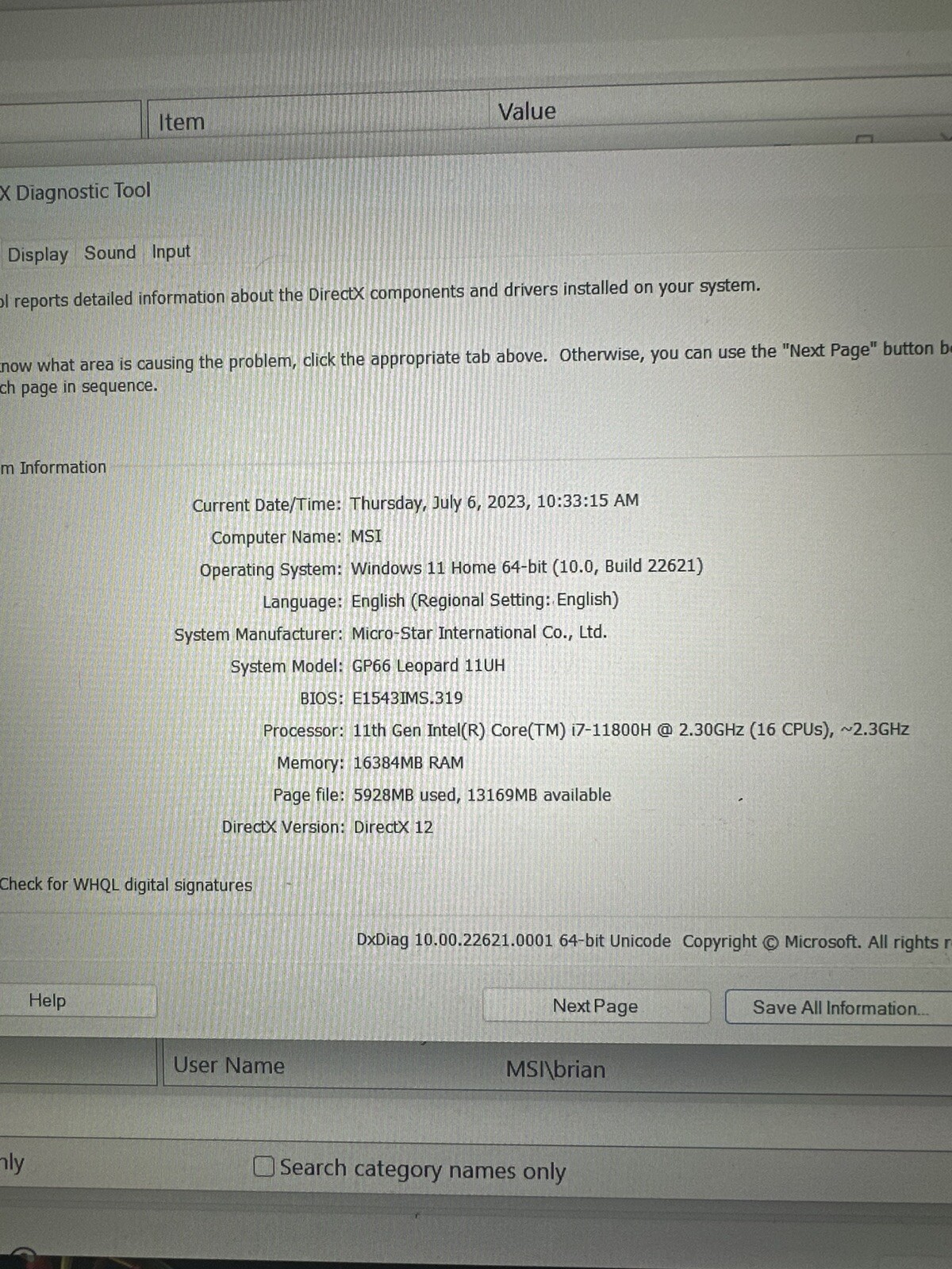 MSI GP66 Leopard 15.6 inch (1TB, Intel Core i7-11th Gen., 2.30GHz, 16GB) Laptop gallery