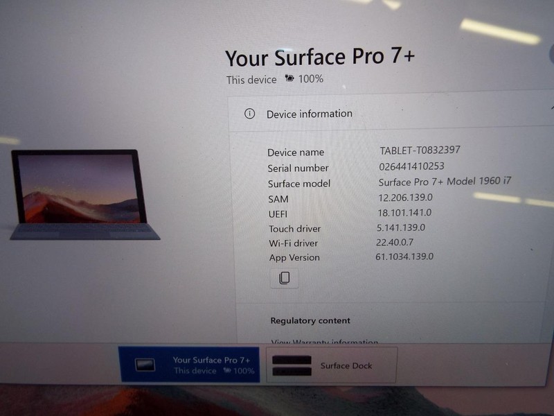 Microsoft Surface Pro 7+ plus i7, 16GB, 512 SSD, 11th Gen 1165G7 processor, KB gallery
