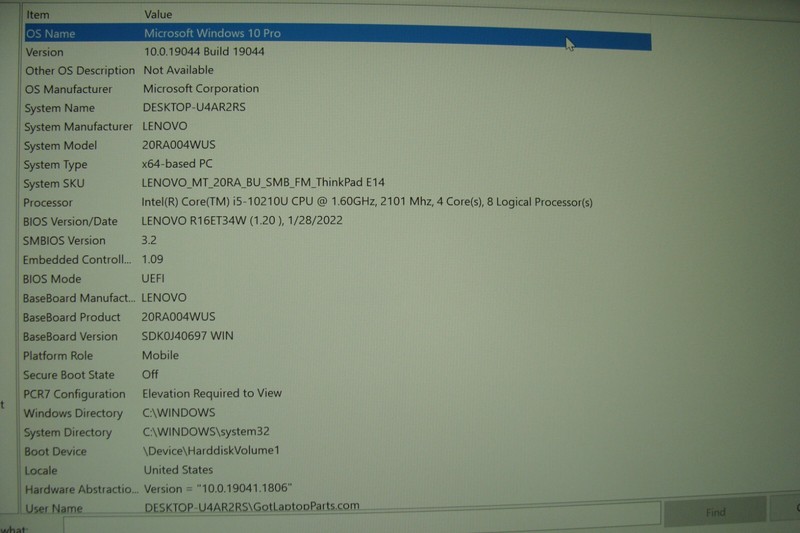 Lenovo ThinkPad E14 Gen1,FHD Core i5-10210U, 1.6GHz 8GB,HDD 1Tb+Original Charger gallery