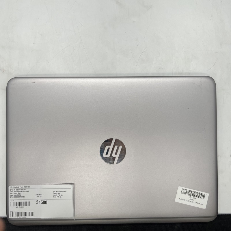 HP EliteBook Folio 1040 G3 14" Intel i7 6600U 2.6GHz 8GB RAM 256GB SSD Win10P gallery