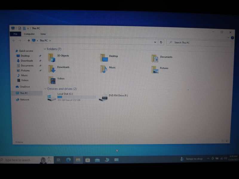 Compaq CQ-60 Laptop 2.16 GHz 4GB RAM 250 GB HDD DVD-RW WIn 10 Pro gallery