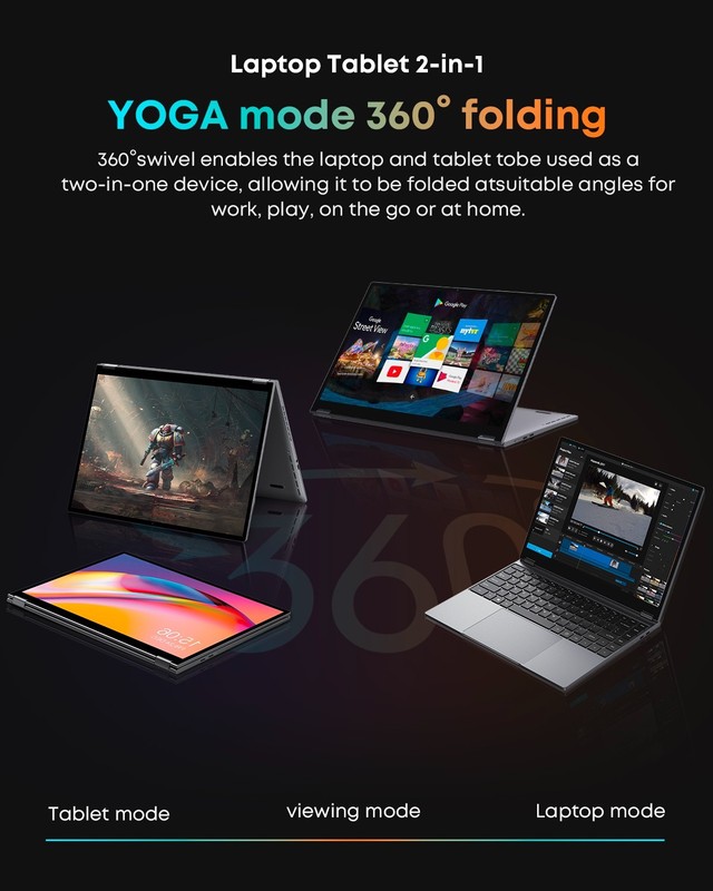CHUWI FreeBook 13.5" 2-in-1 Laptop Intel N5100 12GB RAM 512GB SSD Win 11 PC gallery