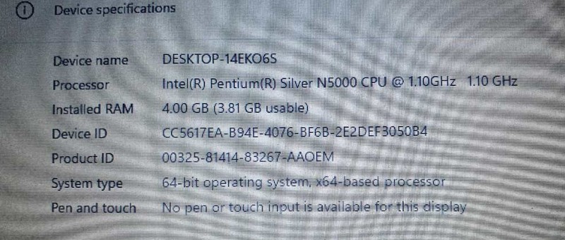 Dell Inspiron 3482 14" Laptop, Pentium N5000 1.1GHz, 4GB RAM, 500GB HDD - Clean! gallery