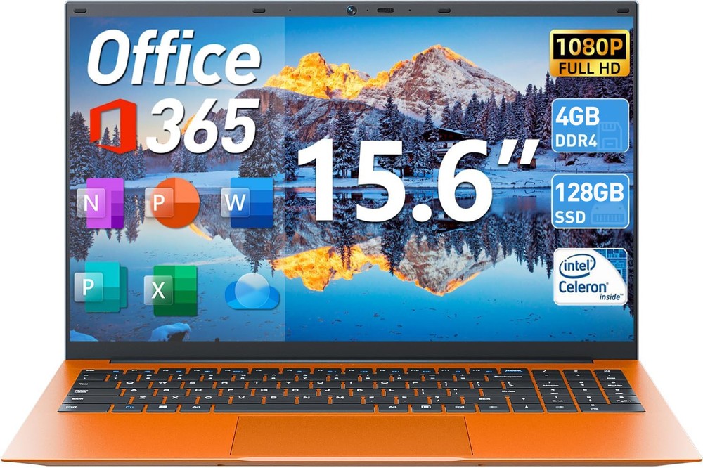 2026 SGIN 15.6" IPS Laptop Intel N5095 4GB RAM 128GB SSD Wi-Fi 6 Microsoft 365