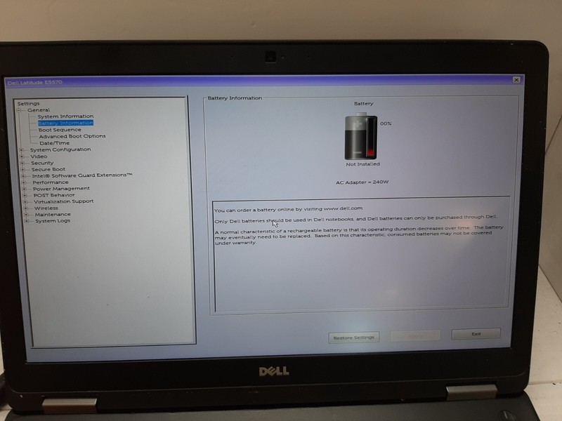 Dell Latitude E5570 i7-6820HQ 2.7Ghz 16GB RAM 256GB SSD NO BATTERY WIN11 #97 gallery