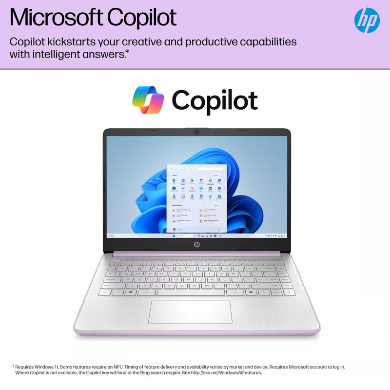HP Laptop Computer 14", Quad-Core Intel N150, 16GB RAM 628GB Storage, Win 11 Pro gallery