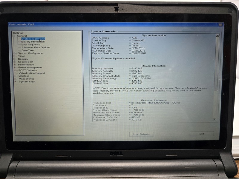 Dell Latitude 3340 Laptop Core i3-4005U 1.70 GHz 8 GB RAM NO HD NO OS #58 gallery