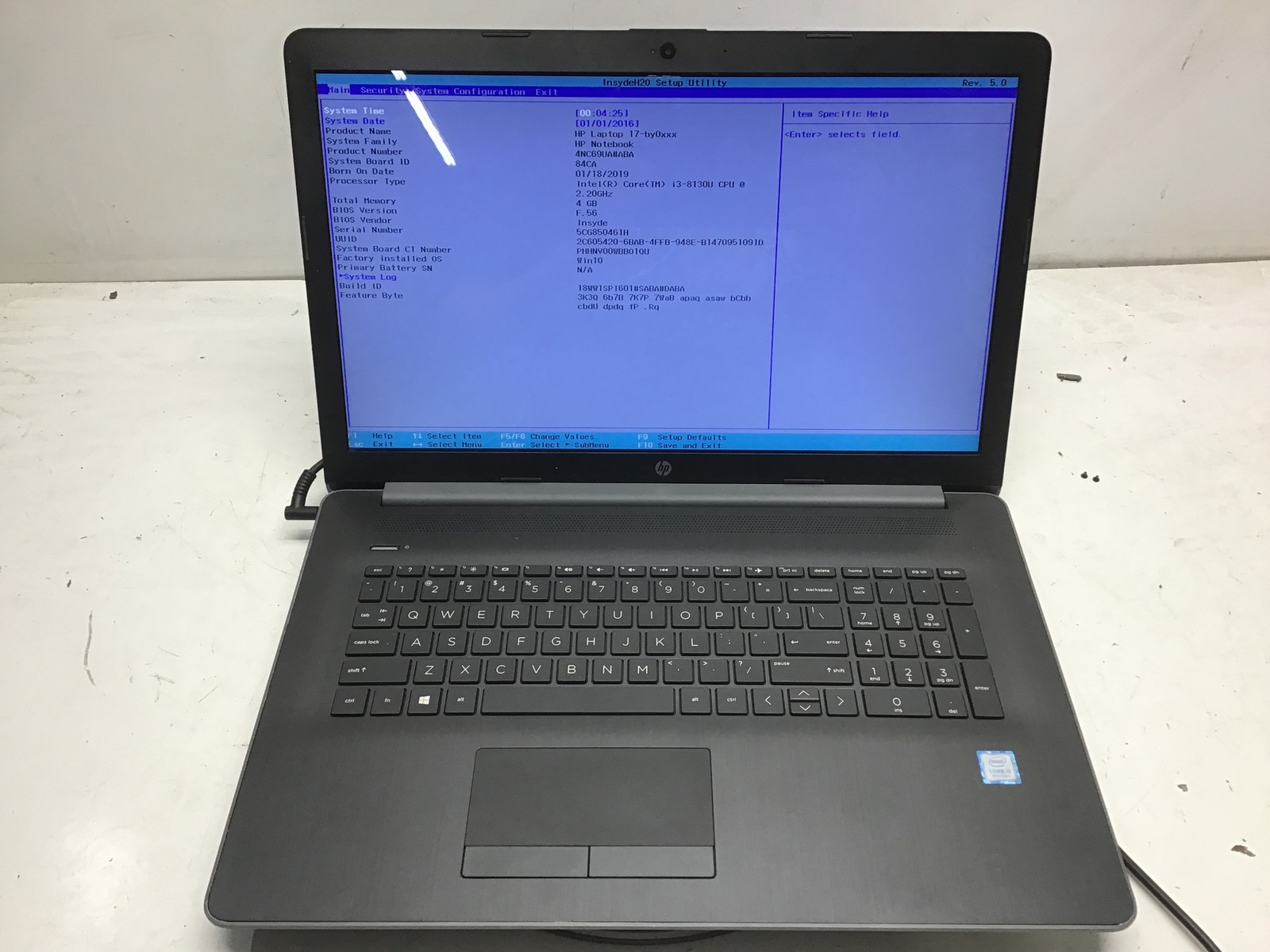 HP 17-by0xxx Intel Core i3-8130U 2.20GHz 4GB NO HDD gallery