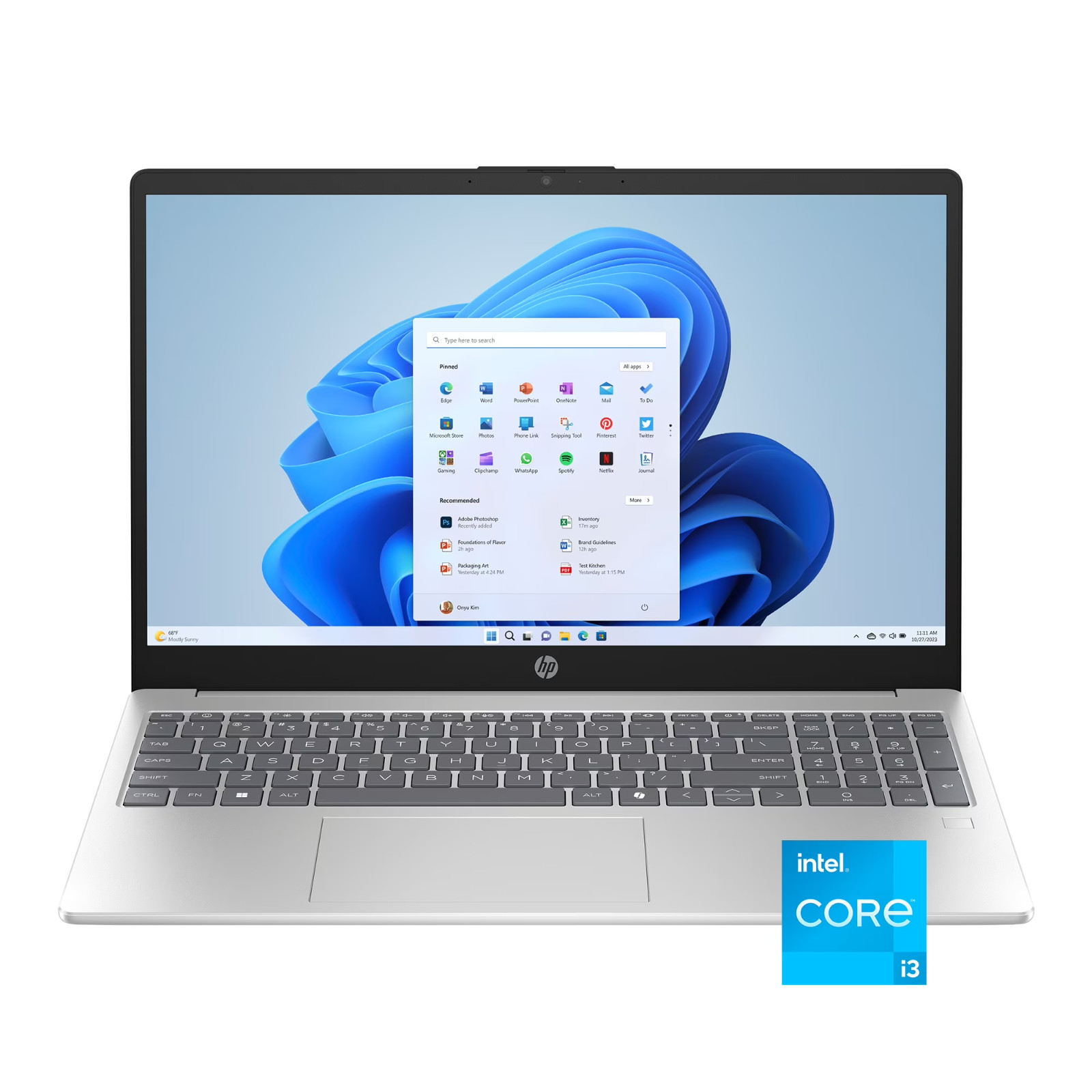 HP 15.6 inch FHD IPS Windows Laptop Intel Core i3-N305 8GB RAM 256GB Silver gallery