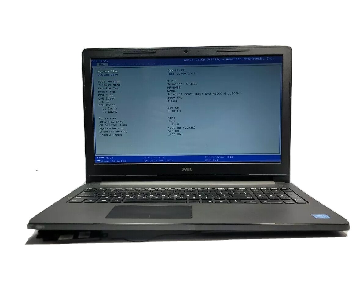 DELL Inspiron Laptop 15-3552 15.6" Pentium N3700 1.60GHz 4GB gallery
