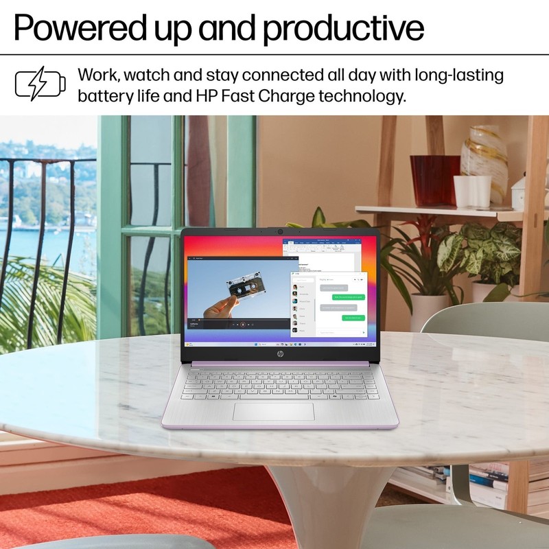 HP 14" Laptop Intel Processor N150 3.6GHz 4/8/16GB GB RAM 128GB UFS office365 gallery