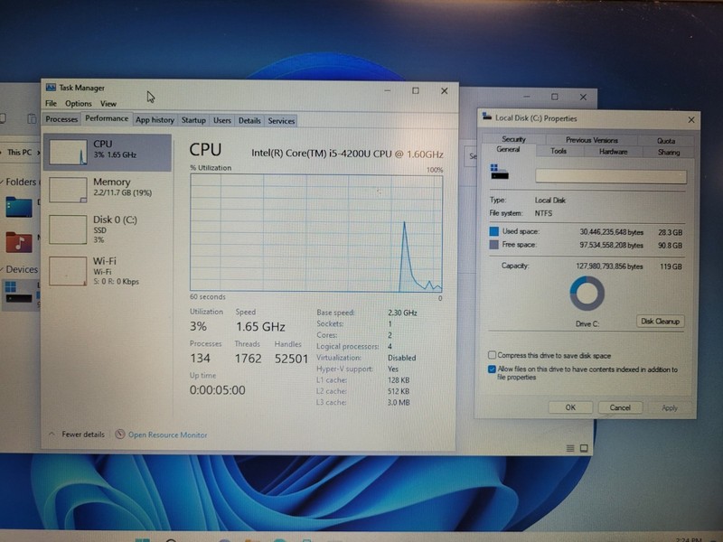 Lenovo ThinkPad T440 14" i5-4299u 1.6ghz 12gb ram 128gb ssd w11p PC02ASF5 gallery