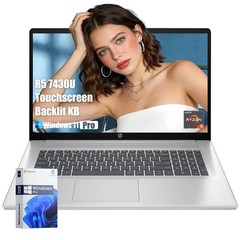 HP 17.3″ Touch Laptop HD AMD Ryzen 5 7430U 8GB RAM 512GB Windows 11 Pro