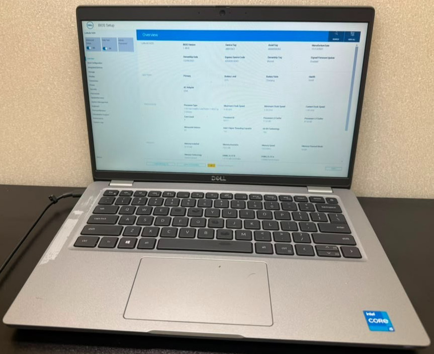 Dell Latitude 5420 14 in Intel i5-1145G7 NO SSD NO RAM. READ DESCR