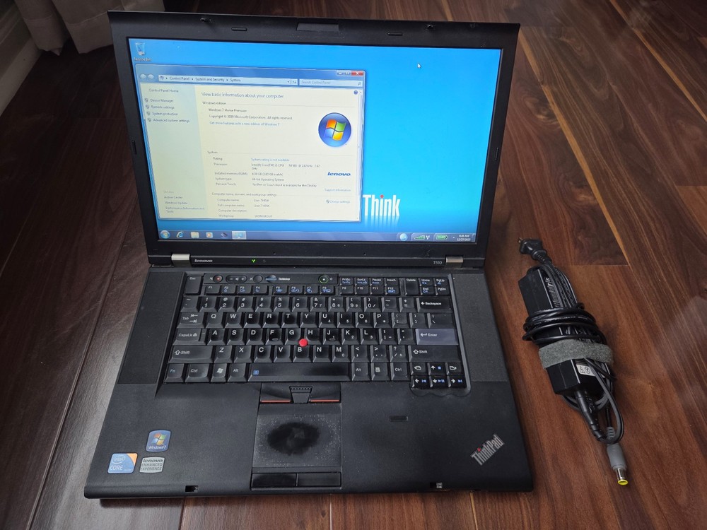 Lenovo ThinkPad T510 15" Intel i5-M560 2.6GHz 4 GB RAM 500 GB HD Windows 7 Prem
