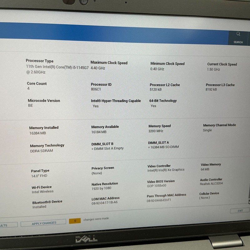 Dell latitude 5420 14" Touch Screen Intel core i5 11th gen / 16G / 512G gallery