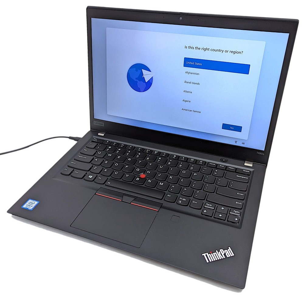 Lenovo ThinkPad T490s 14" Laptop i5-8265U 1.60GHz 8GB RAM 256GB NVMe Windows 11