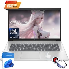 HP 17-CN5075CL 17.3″Touch Laptop, Intel Core Ultra 7 255U 16GB RAM 2TSSD W11P