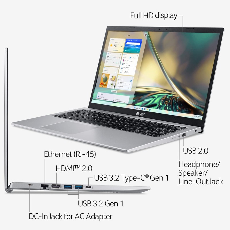 Acer Aspire 5 A515-56-36UT 15.6" Full HD Display 11th Gen Intel Core i3-1115G4 gallery