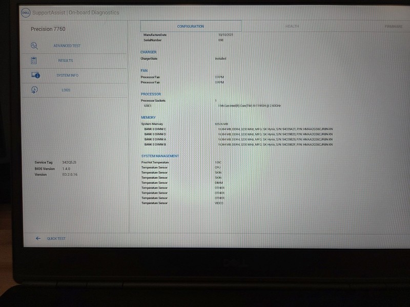 Dell Precision 7760, Intel Core i9, 64GB RAM, GeForce RTX 3080, 2.77TB SSD Laptp gallery