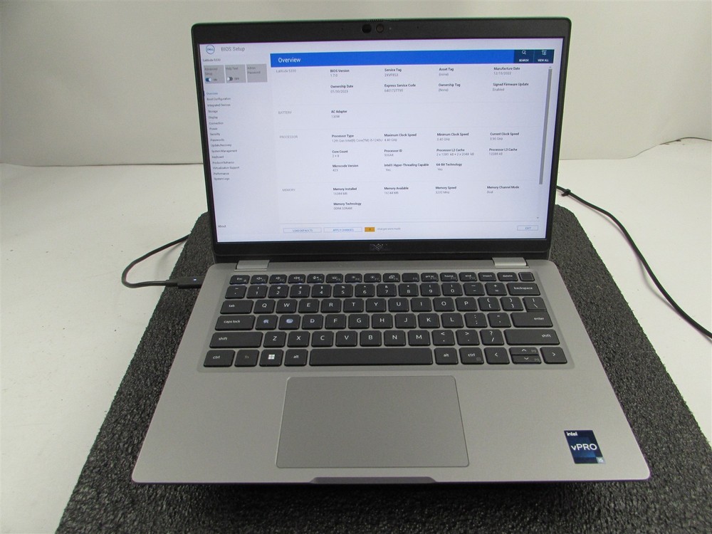 DELL LATITUDE 5330 FHD TOUCHSCREEN I5-1245U 10 CORE 512GB 16GB RAM NO O.S/BATT