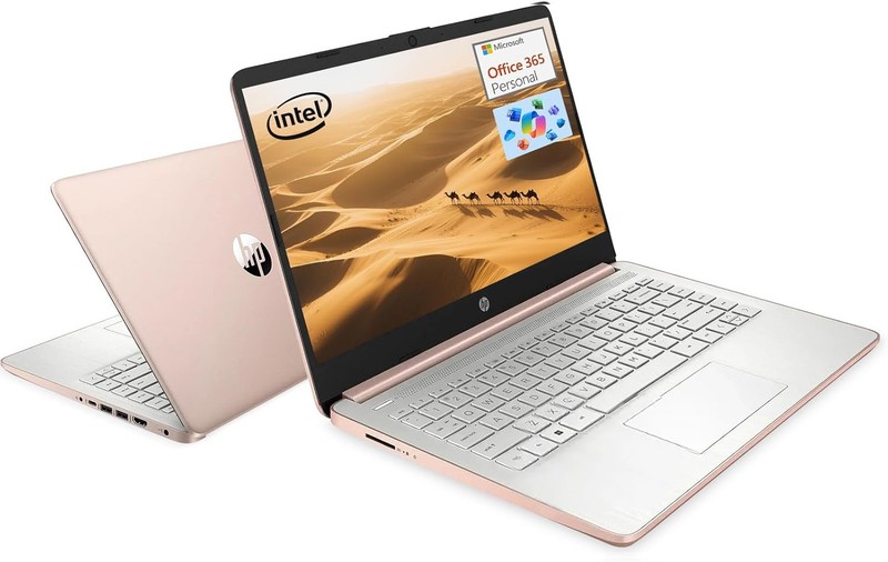 HP - 14" Laptop Intel Processor N150 4GB Memory 128GB UFS Win 11 Pale Rose Gold gallery