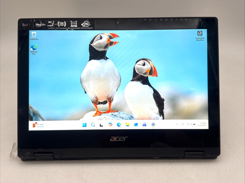 Acer Spin 311 11.6" Intel N4000 4GB RAM 64GB eMMC Touch Screen Window 11h READ gallery