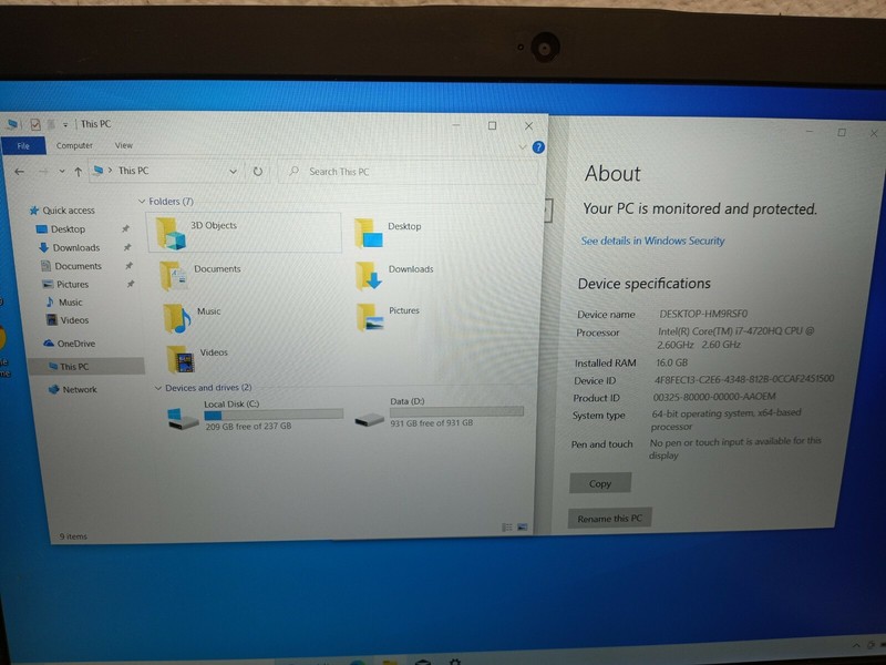 Acer Aspire VN7-591G Intel Core i7-4720HQ 2.6GHz 16GB 256GB SSD+HDD W10 GTX 860M gallery