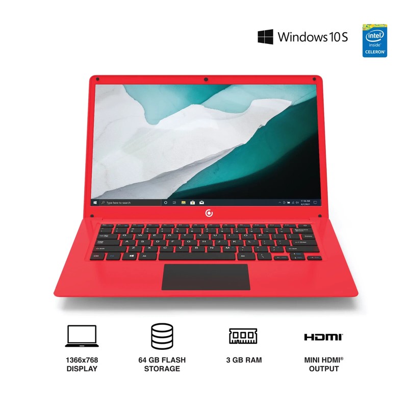 Core Innovations Red 14.1" HD 1.1GHz 3GB 64GB Ubuntu+/or Win11/10, Office* gallery