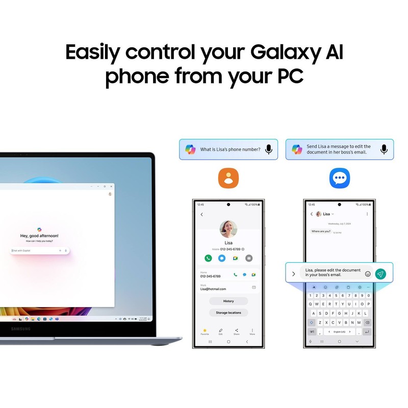 Samsung - Galaxy Book4 Edge - Copilot+ PC - 16" AMOLED Touch-Screen Laptop - ... gallery