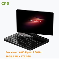 GPD Pocket 4 Mini PC Portable Handheld PC AMD Ryzen 78840U 16G RAM + 1TB SSD