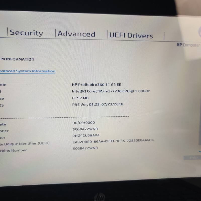 HP ProBook x360 11 G2 EE, Core-m3-7Y30 8GB NO SSD/OS/AC ADAPTER - USED gallery