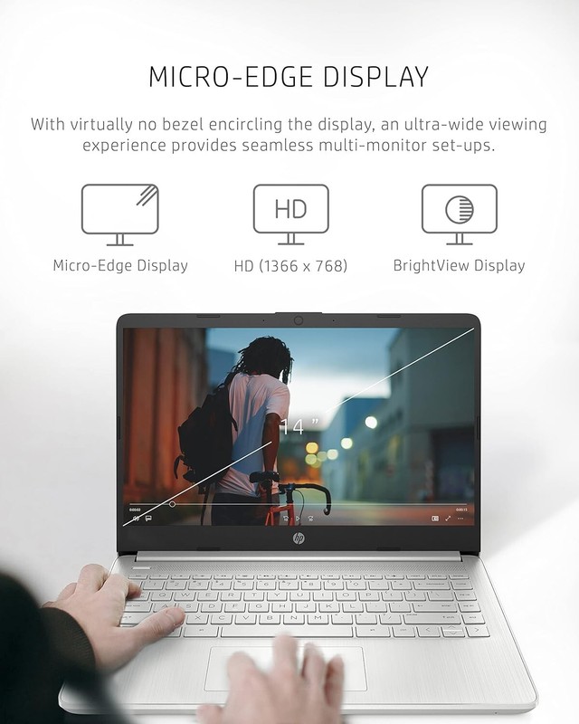 Newest HP Slim Laptop 14" 4-Core Intel Pentium Upto 32GB RAM & 1TB SSD, Win 11 gallery