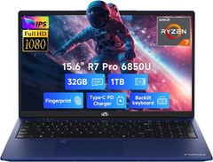 15.6″ FHD Gaming Laptop AMD Ryzen 7 Pro 6850U 32GB LPDDR5 RAM 1TB SSD Win11 pro