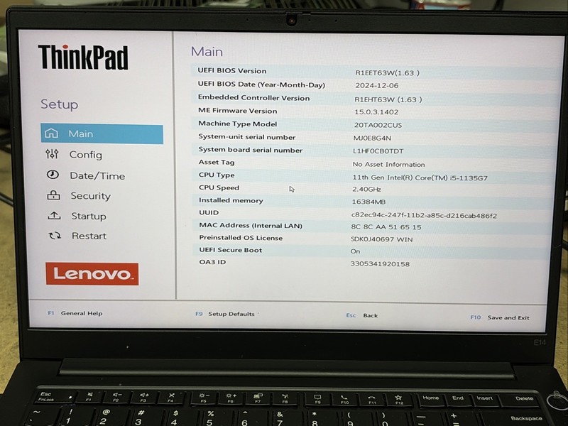 Lenovo ThinkPad E14 Gen 2 14" FHD i5-1135G7 16GB RAM No OS/SSD gallery