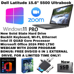 Dell 5500_Windows 11 PRO💻New 2TB SSD_24GB💻Webcam💥Backlit 💥Office 2024📢BONUS