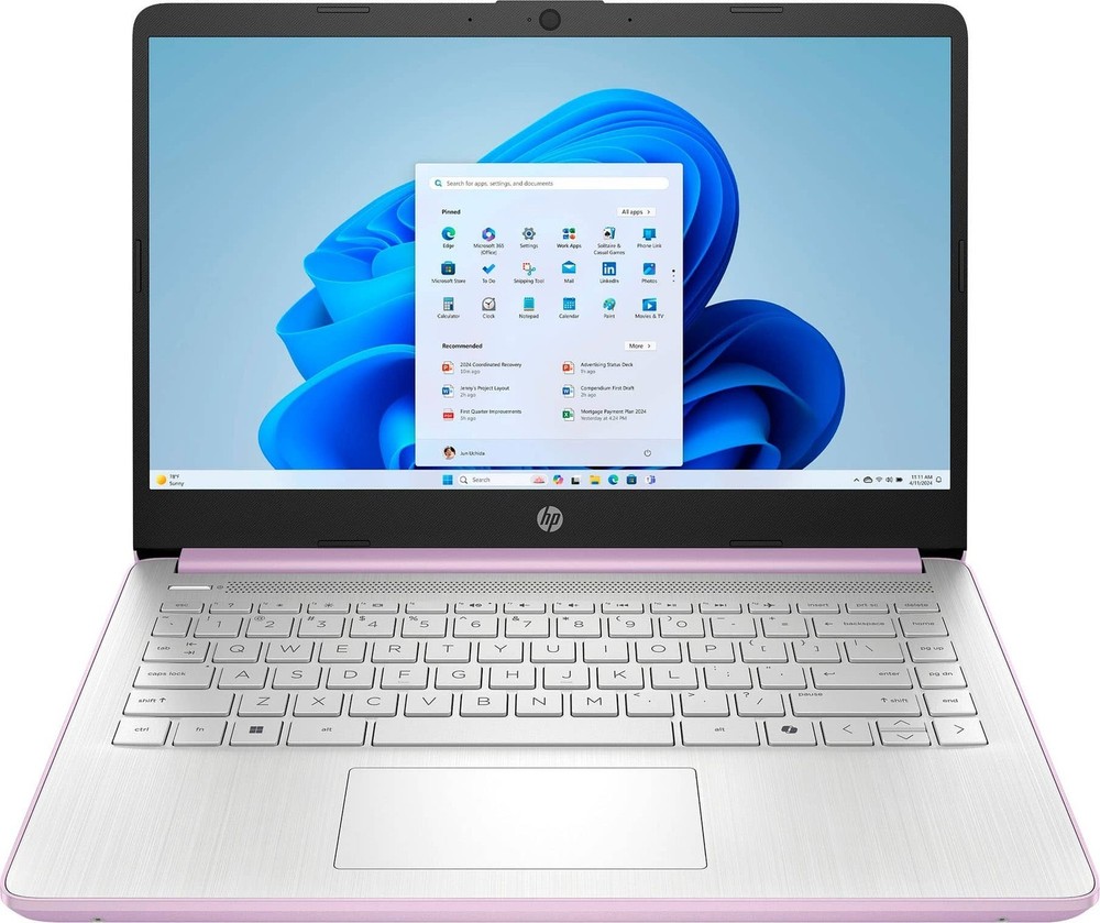 HP 14" Laptop Intel Processor N150 3.6GHz 4/8/16GB GB RAM 128GB UFS office365