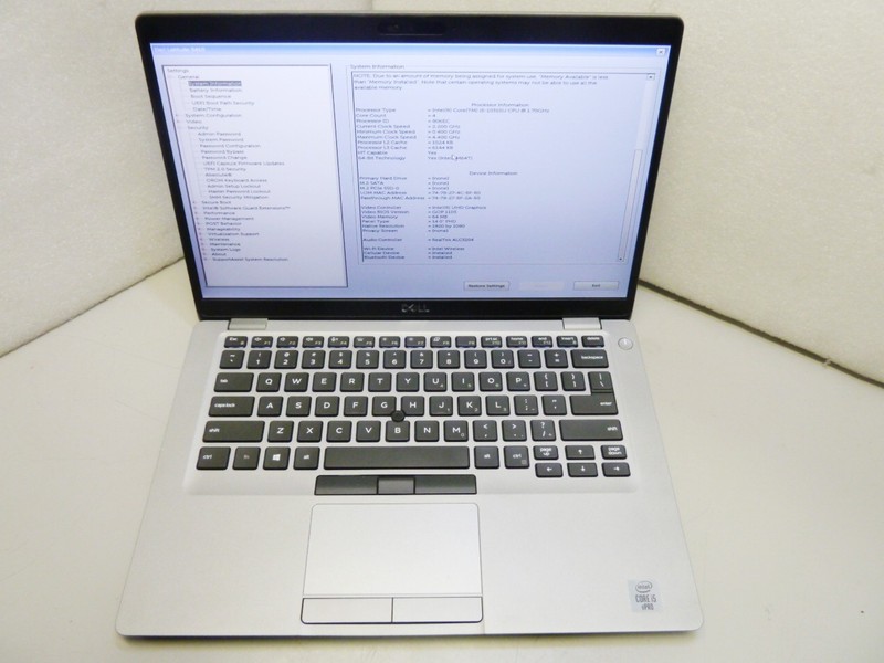 Dell Latitude 5410 14" 10th Gen vPro Intel i5-10310U, 16GB DDR4, WiFi/BT, No SSD gallery