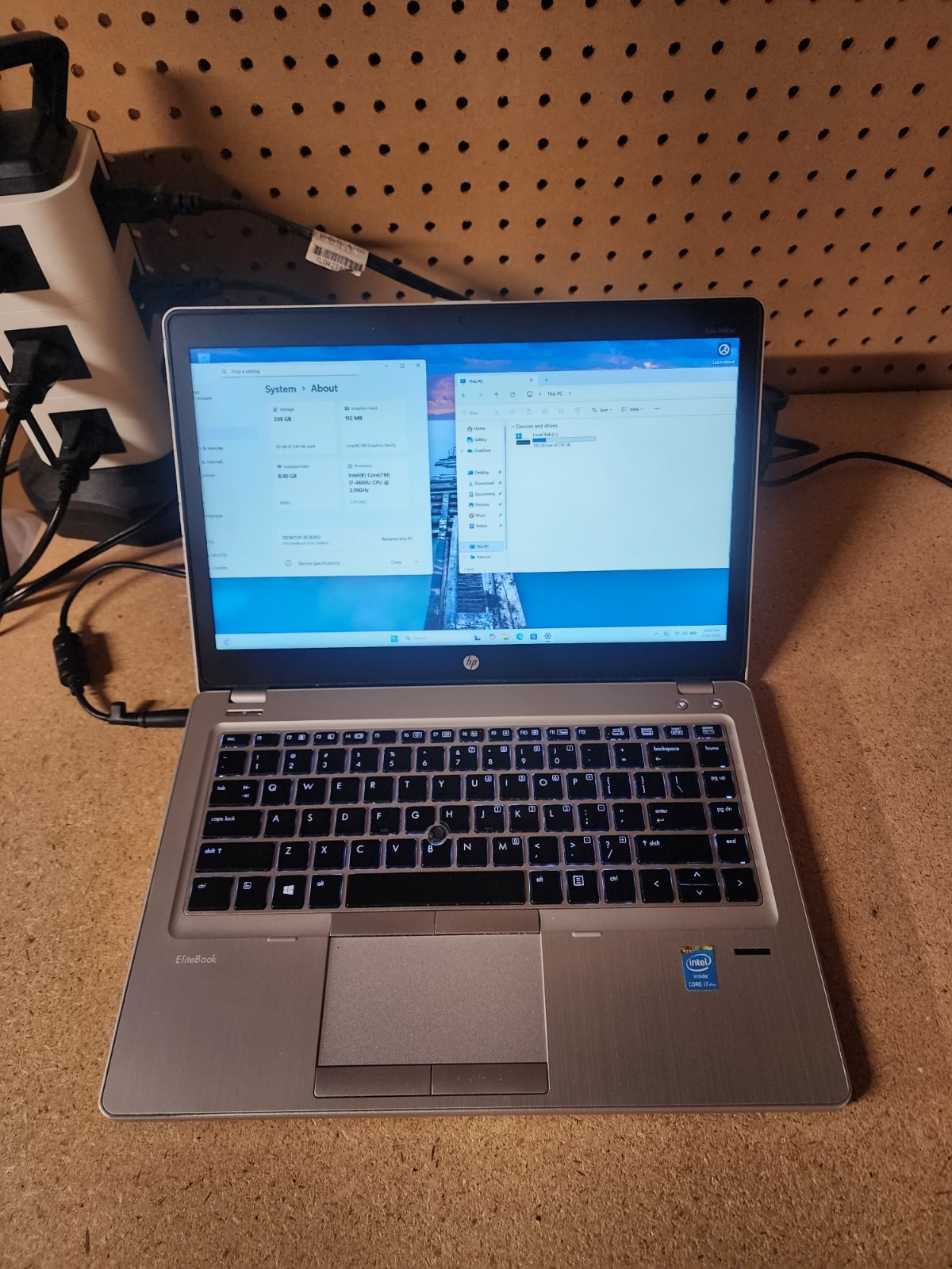HP EliteBook Folio 9480m i7-4600U 2.1GHz 8GB RAM 256GB SSD Win 11 Pro #3 gallery