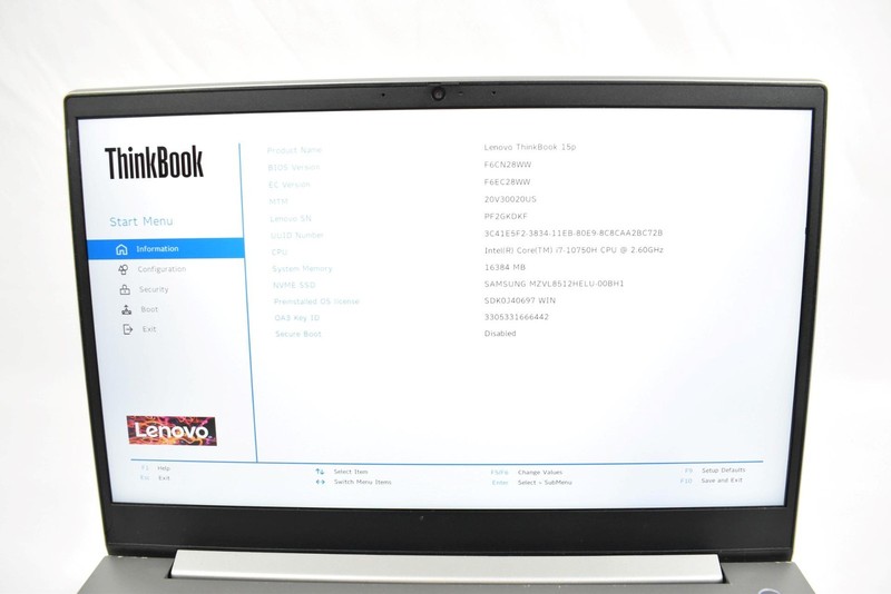 Lenovo Thinkbook 15p IMP i7-10750H 2.6GHz 16GB 512GB SSD No OS 15.6" *See Detail gallery