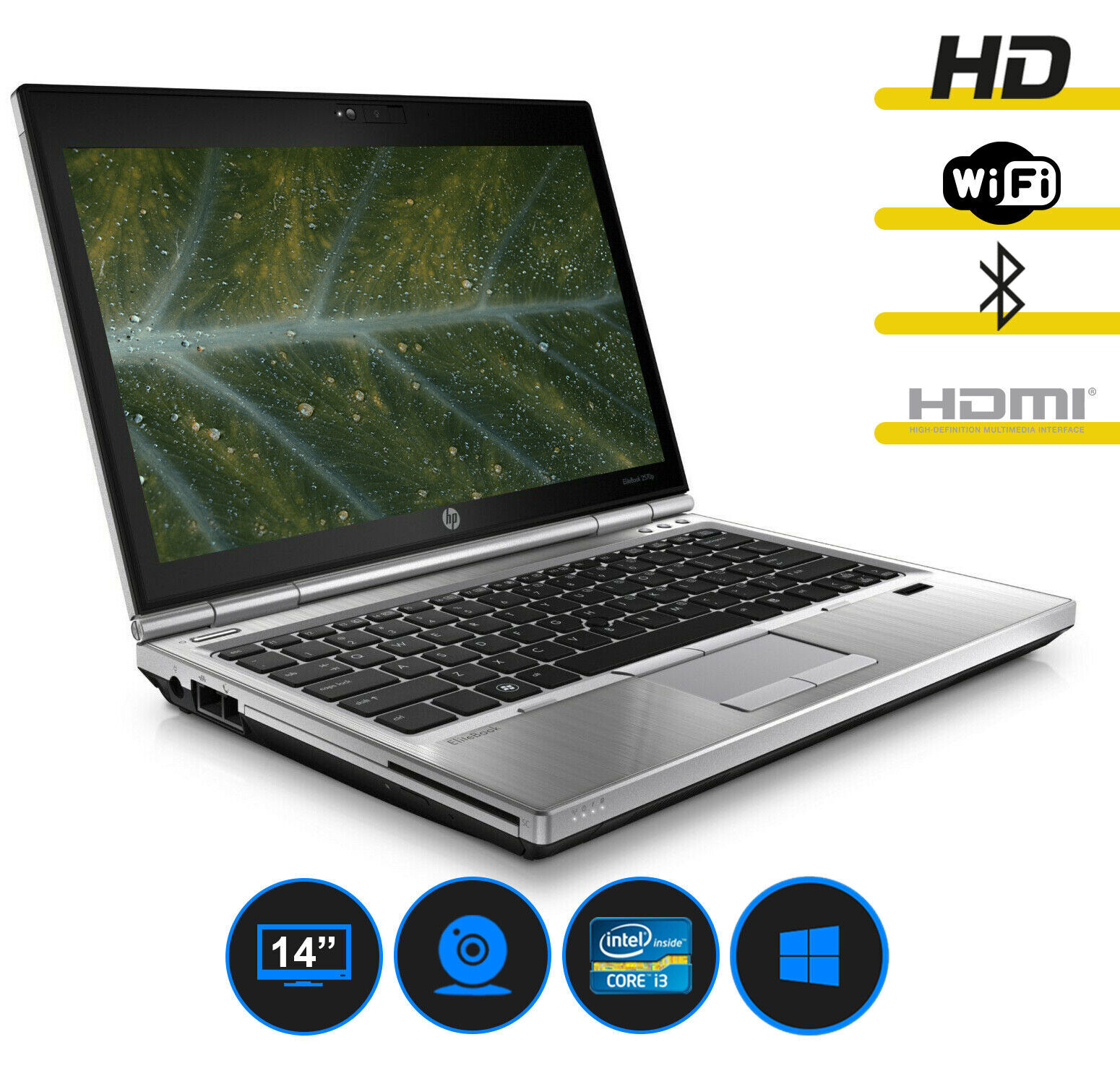 HP Elitebook 2570p i7-3520M, 2.9GHz, Max 3.6GHz, CAM, DVD, Win, 12.5" HD gallery