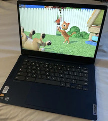 Lenovo Chromebook 14″ Blue Laptop Chrome OS Wi-Fi Bluetooth Webcam USB-C