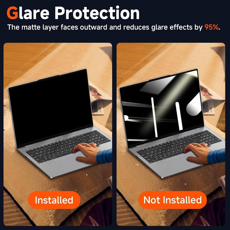 Removable 14 Inch Laptop Privacy Screen Filter Magnetic Anti Spy Blue Light Glar gallery