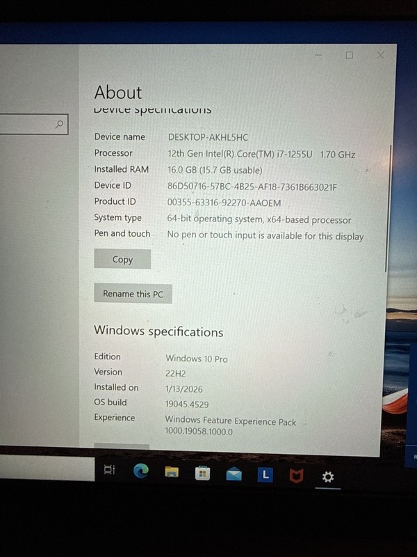 Lenovo Thinkpad I7 12th Gen 16G RAM gallery