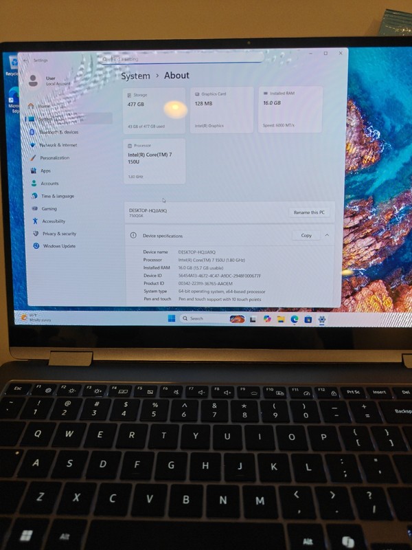 Samsung Galaxy Book4 360 16 FHD TOUCH 1.8 GHz Intel Core 7 150U 16GB 512GB SSD gallery