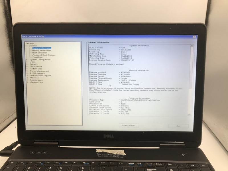 DELL LATITUDE E5540 - LOT OF 2 - BOOTS TO BIOS - INTEL I3 & I5 - NO RAM -READ-BB gallery